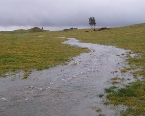 Ephemeral Waterway During Storm Event Detainment Bund Consultants